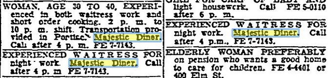 Majestic Diner - Feb 1953